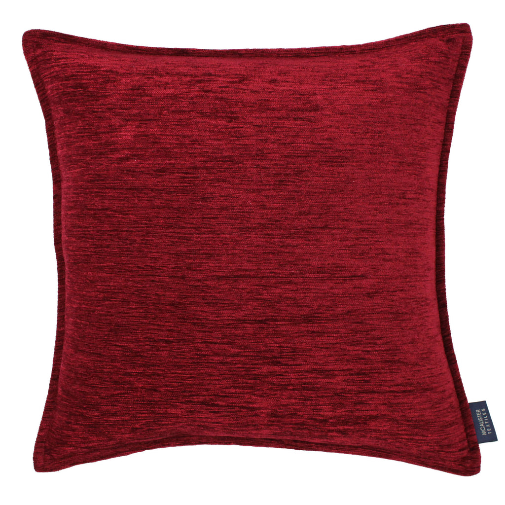 Plain-Chenille-Red-Cushion