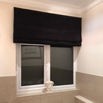 Load image into Gallery viewer, McAlister Textiles Plain Chenille Black Roman Blind Roman Blinds 
