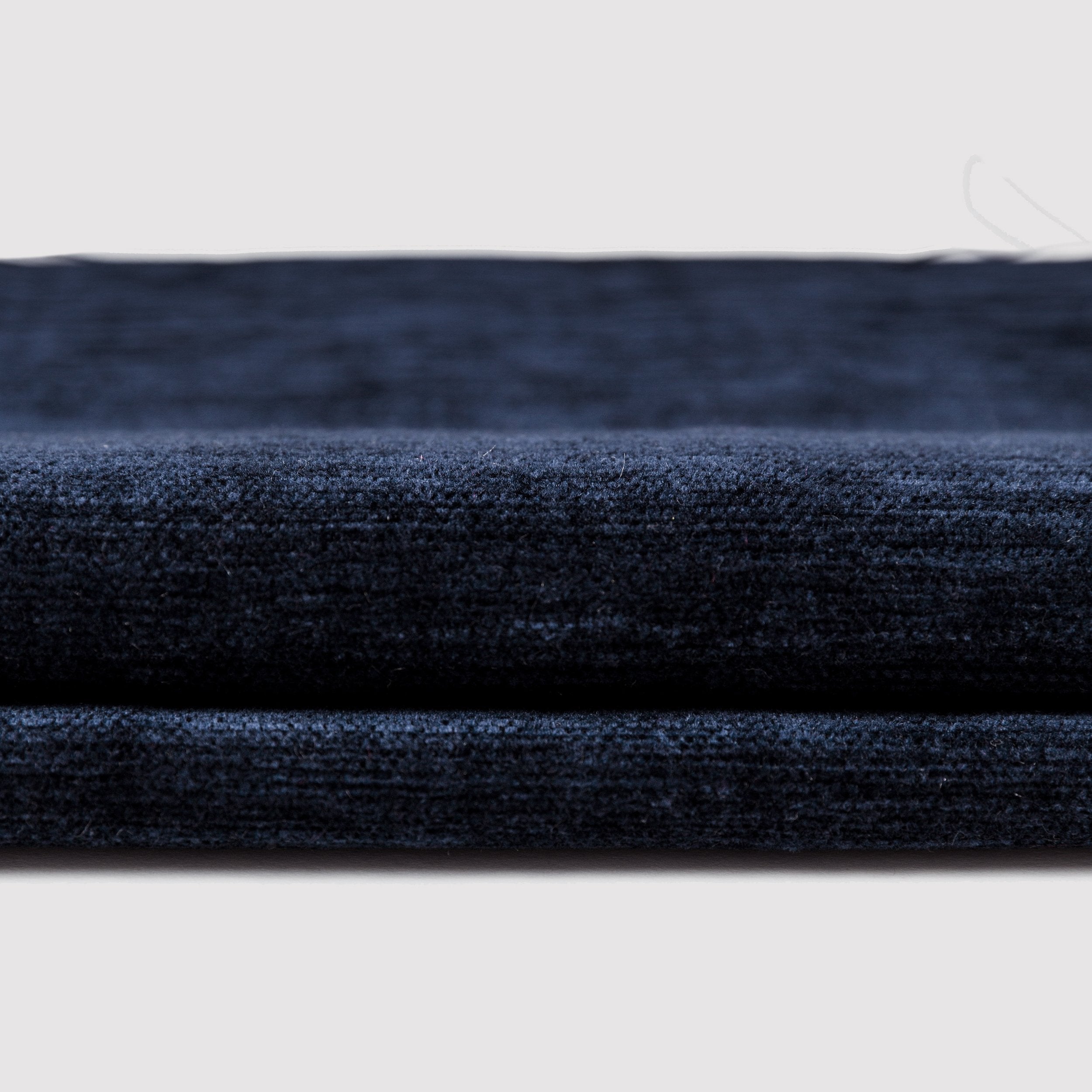 McAlister Textiles Plain Chenille Navy Blue Fabric Fabrics 