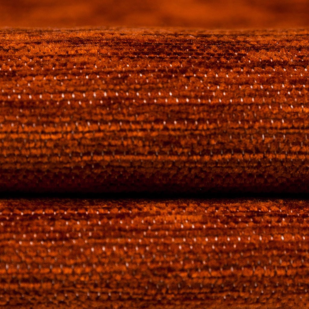 McAlister Textiles Plain Chenille Burnt Orange Fabric Fabrics 