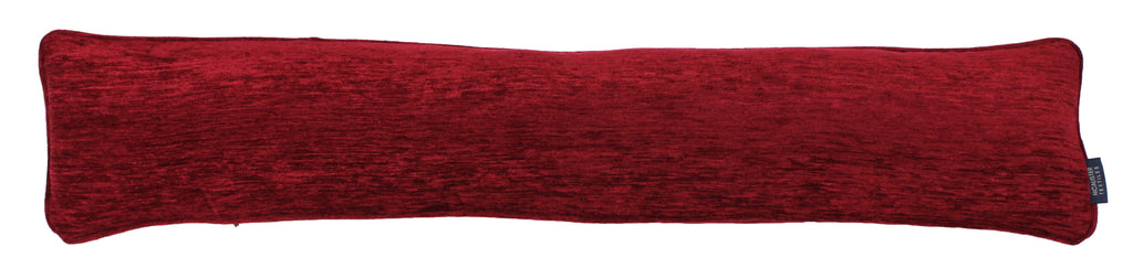 McAlister Textiles Plain Chenille Red Draught Excluder Draught Excluders 