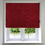 Load image into Gallery viewer, McAlister Textiles Plain Chenille Red Roman Blind Roman Blinds Standard Lining 130cm x 200cm 
