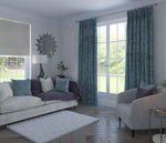 Load image into Gallery viewer, Plain Chenille Wedgewood Blue Curtains
