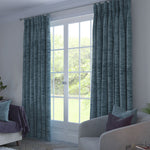 Load image into Gallery viewer, Plain Chenille Wedgewood Blue Curtains
