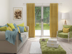 Load image into Gallery viewer, Plain Chenille Yellow Curtains
