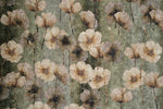 Load image into Gallery viewer, Poppy Aqua Printed Velvet Fabric
