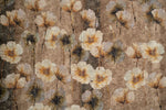 Load image into Gallery viewer, Poppy Beige Printed Velvet Fabric
