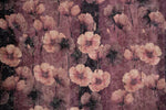 Load image into Gallery viewer, Poppy Pink Printed Velvet Fabric
