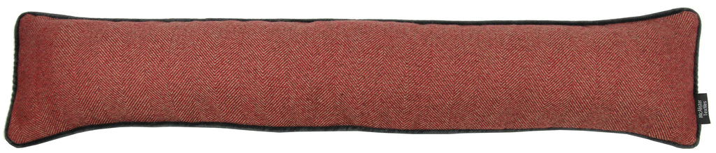 Herringbone Boutique Red + Grey Draught Excluder