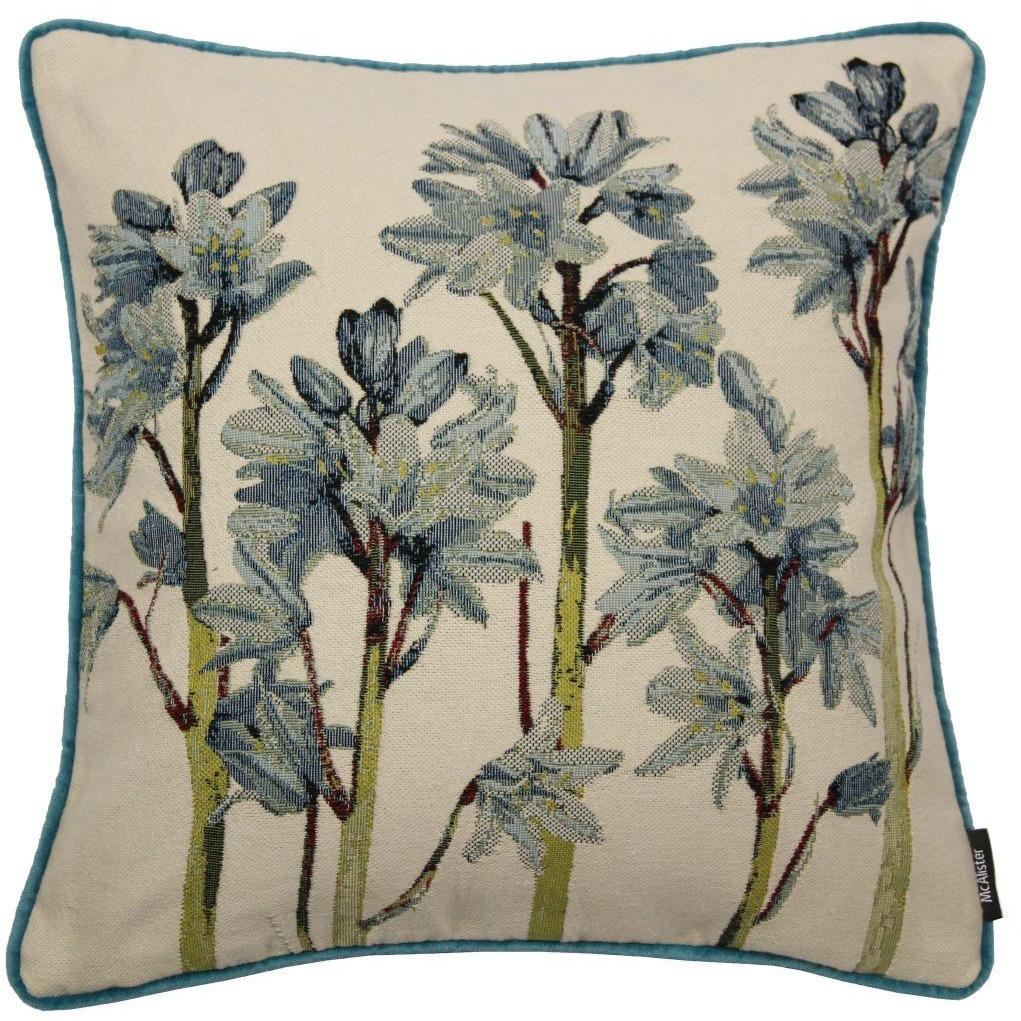 McAlister Textiles Tapestry Bluebell Floral Cushion Cushions and Covers Cover Only 
