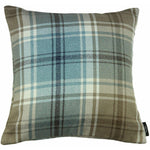 Load image into Gallery viewer, McAlister Textiles Angus Duck Egg Blue Tartan Cushion Cushions and Covers Cover Only 43cm x 43cm 
