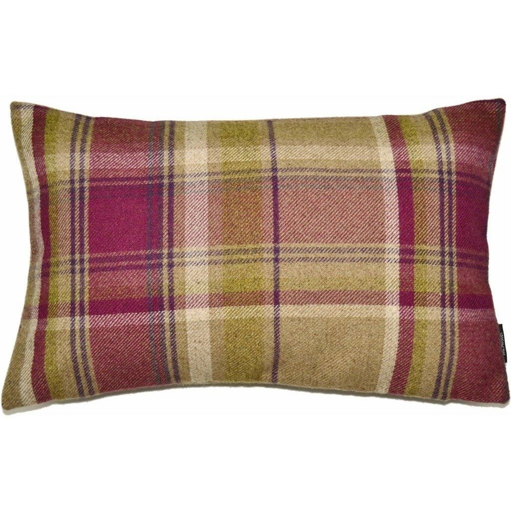 McAlister Textiles Heritage Purple + Green Tartan Pillow Pillow Cover Only 50cm x 30cm 