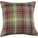 Load image into Gallery viewer, McAlister Textiles Angus Purple + Green Tartan Cushion Cushions and Covers Cover Only 43cm x 43cm 
