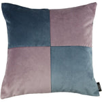 Load image into Gallery viewer, McAlister Textiles Square Patchwork Velvet Blue + Purple Cushion Cushions and Covers Cover Only 43cm x 43cm 
