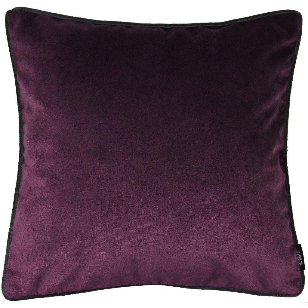McAlister Textiles Matt Aubergine Purple Velvet Cushion Cushions and Covers Cover Only 43cm x 43cm