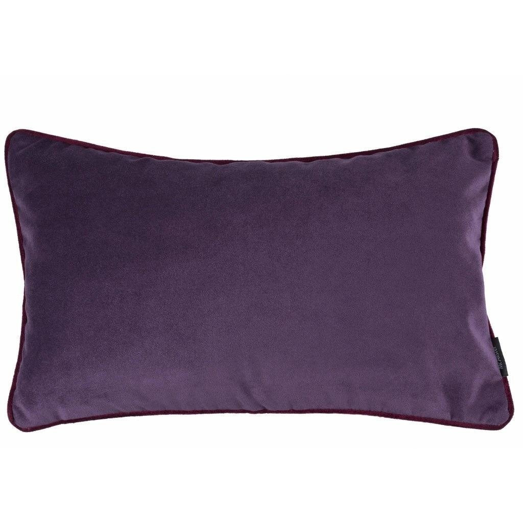 McAlister Textiles Matt Aubergine Purple Velvet Pillow Pillow Cover Only 50cm x 30cm 
