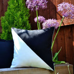 Load image into Gallery viewer, McAlister Textiles Panama Patchwork Black + White Cushion Cushions and Covers 
