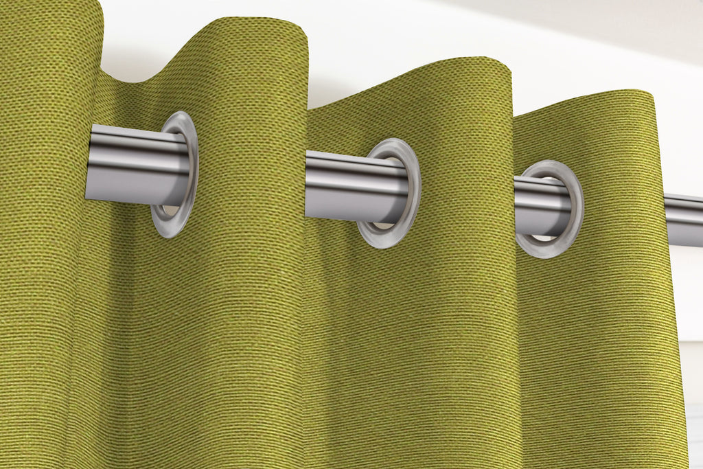 McAlister Textiles Panama Plain Lime Green Curtains Tailored Curtains 