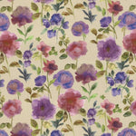 Load image into Gallery viewer, McAlister Textiles Renoir Floral Violet Purple Velvet Curtains Tailored Curtains 
