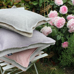 Load image into Gallery viewer, McAlister Textiles Rhumba Accent Blush Pink + Grey Cushion Cushions and Covers 
