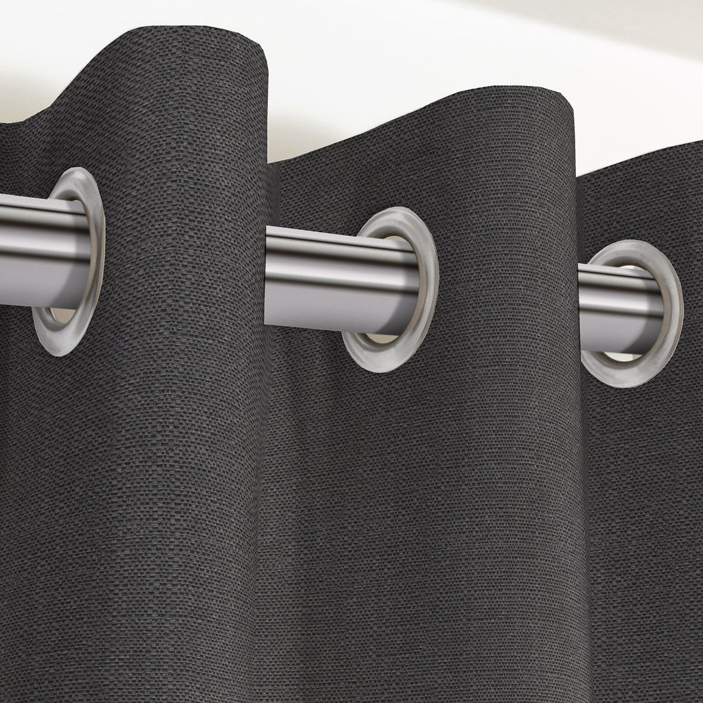 McAlister Textiles Savannah Charcoal Grey Curtains Tailored Curtains 116cm(w) x 182cm(d) (46" x 72") 
