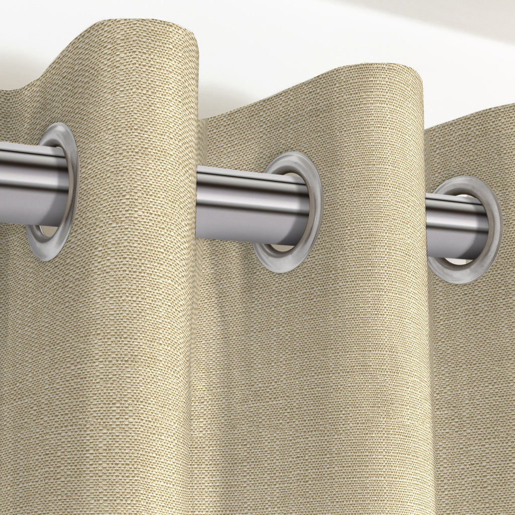 McAlister Textiles Savannah Beige Grey Curtains Tailored Curtains 116cm(w) x 182cm(d) (46" x 72") 