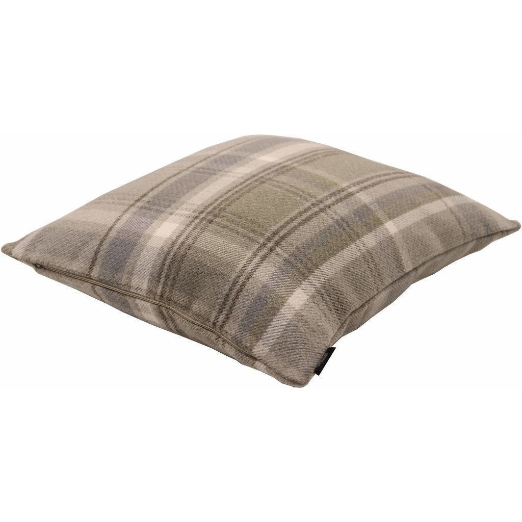McAlister Textiles Heritage Beige Cream Tartan Cushion Cushions and Covers 