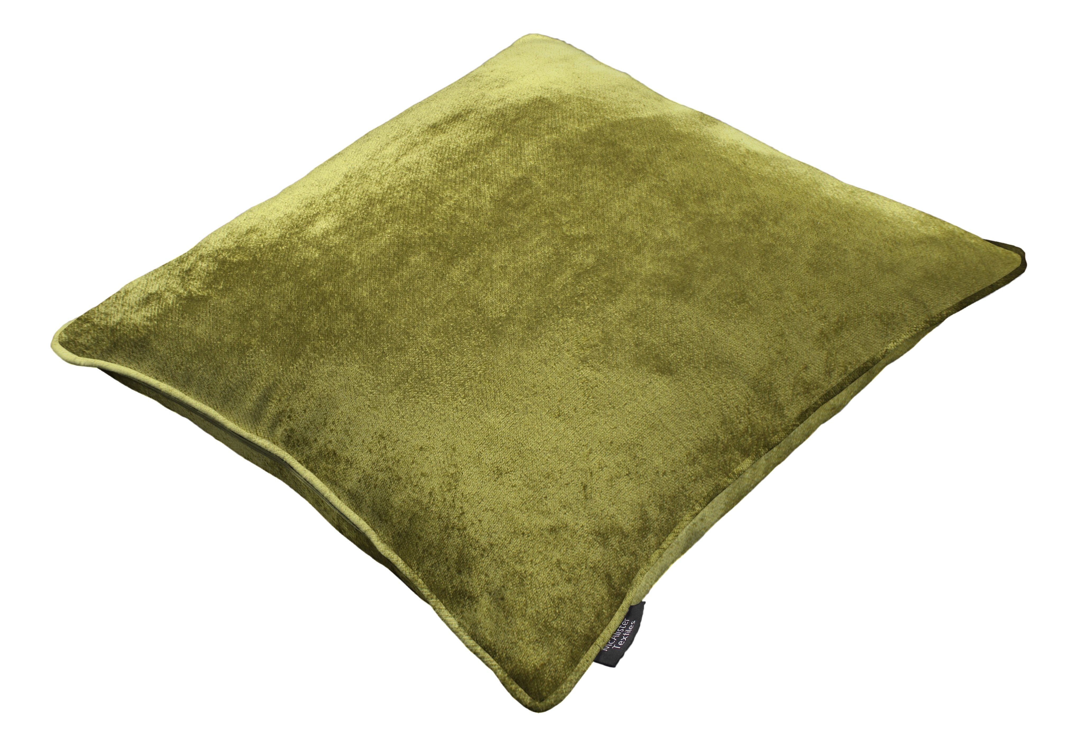McAlister Textiles Lime Green Crushed Velvet Cushions Cushions and Covers 