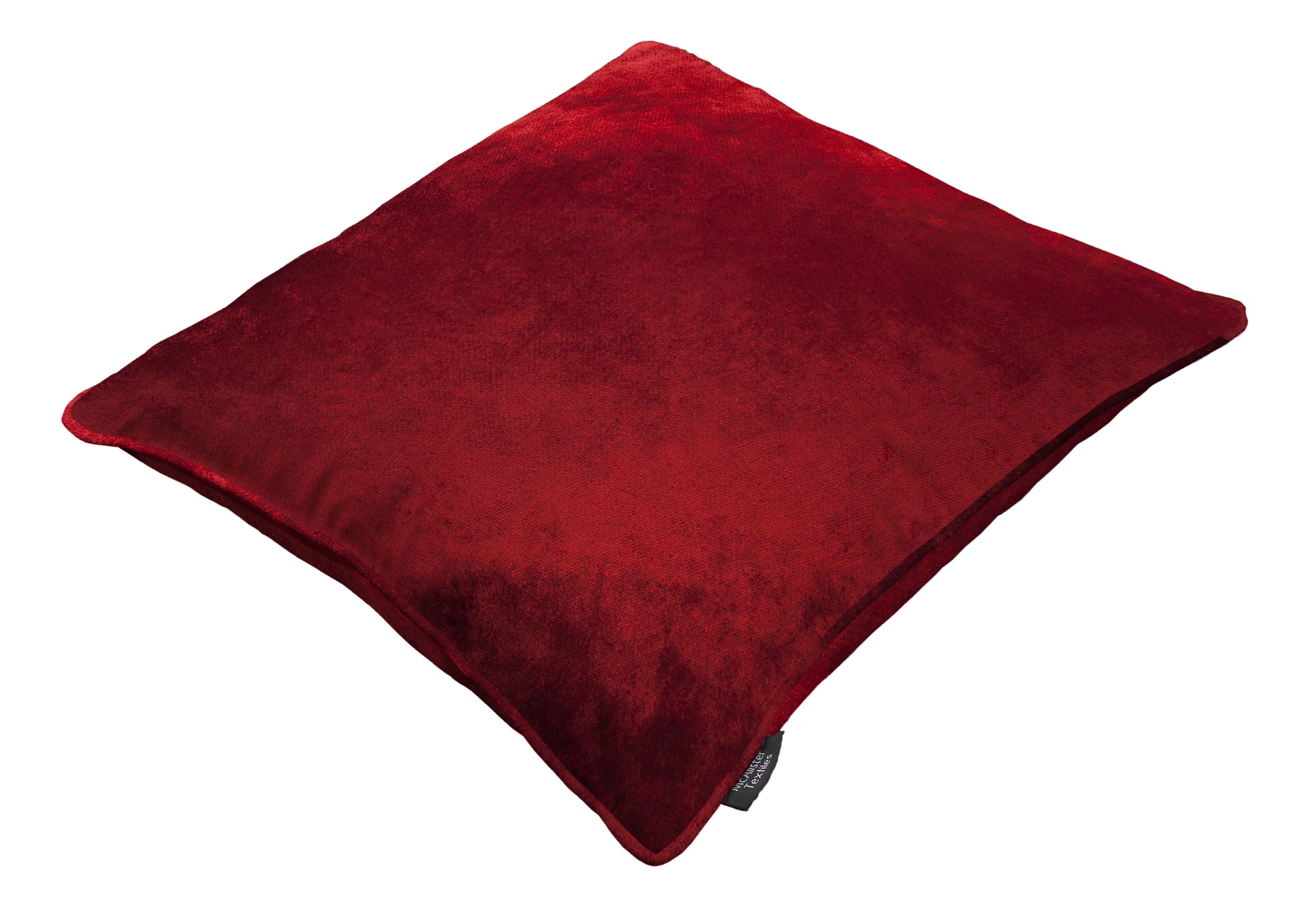 McAlister Textiles Wine Red Crushed Velvet Cushions Cushions and Covers