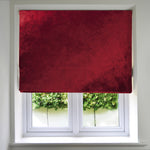 Load image into Gallery viewer, McAlister Textiles Wine Red Crushed Velvet Roman Blind Roman Blinds Standard Lining 130cm x 200cm 

