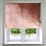 Load image into Gallery viewer, McAlister Textiles Rose Pink Crushed Velvet Roman Blind Roman Blinds Standard Lining 130cm x 200cm 
