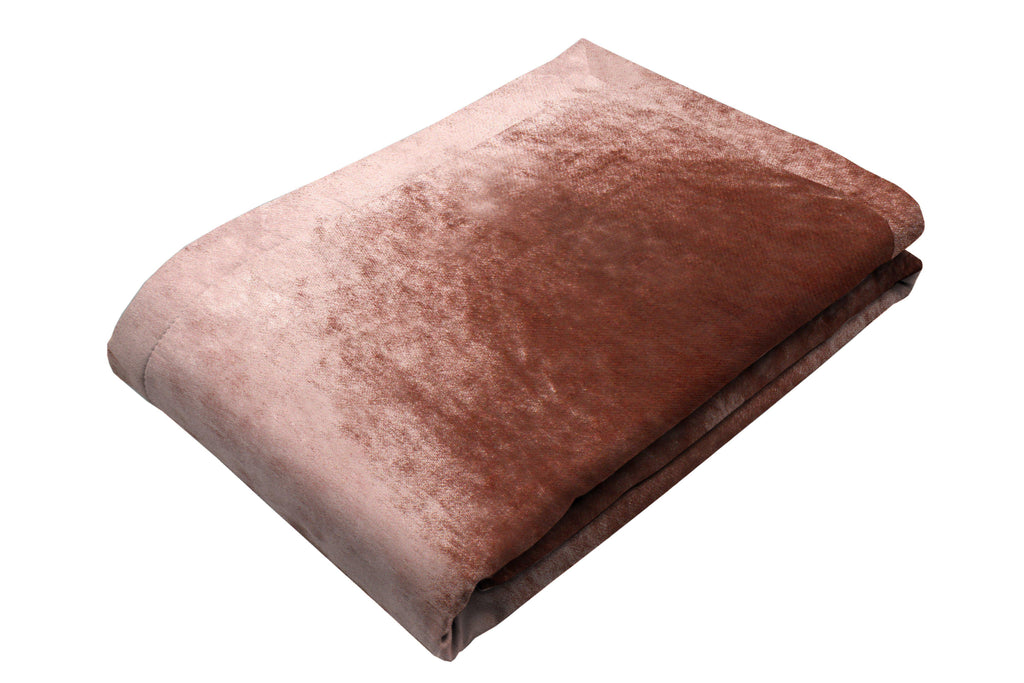 McAlister Textiles Rose Pink Crushed Velvet Throws & Runners Throws and Runners Regular (130cm x 200cm) 