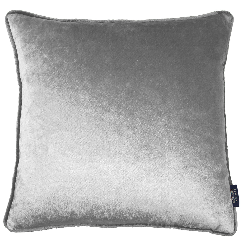 McAlister Textiles Silver Crushed Velvet Cushions Cushions and Covers Cover Only 43cm x 43cm 