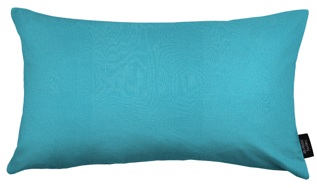 McAlister Textiles Sorrento Aqua Blue Outdoor Pillow Cover Only 50cm x 30cm 