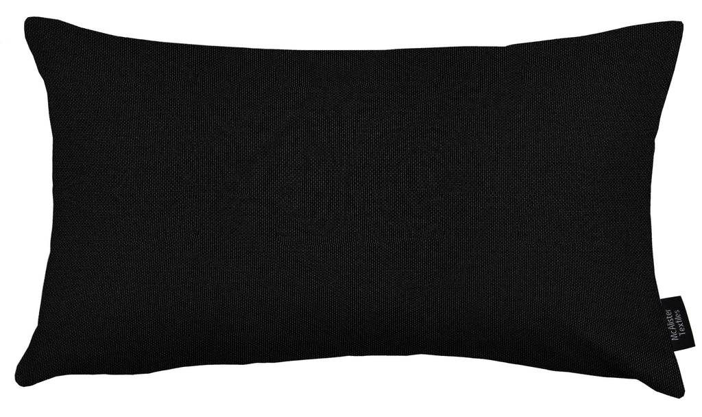 McAlister Textiles Sorrento Black Outdoor Pillow Pillow Cover Only 50cm x 30cm 