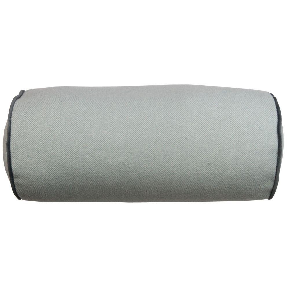 McAlister Textiles Deluxe Herringbone Duck Egg Blue Bolster Pillow 45cm x 20cm Bolster Cushion 