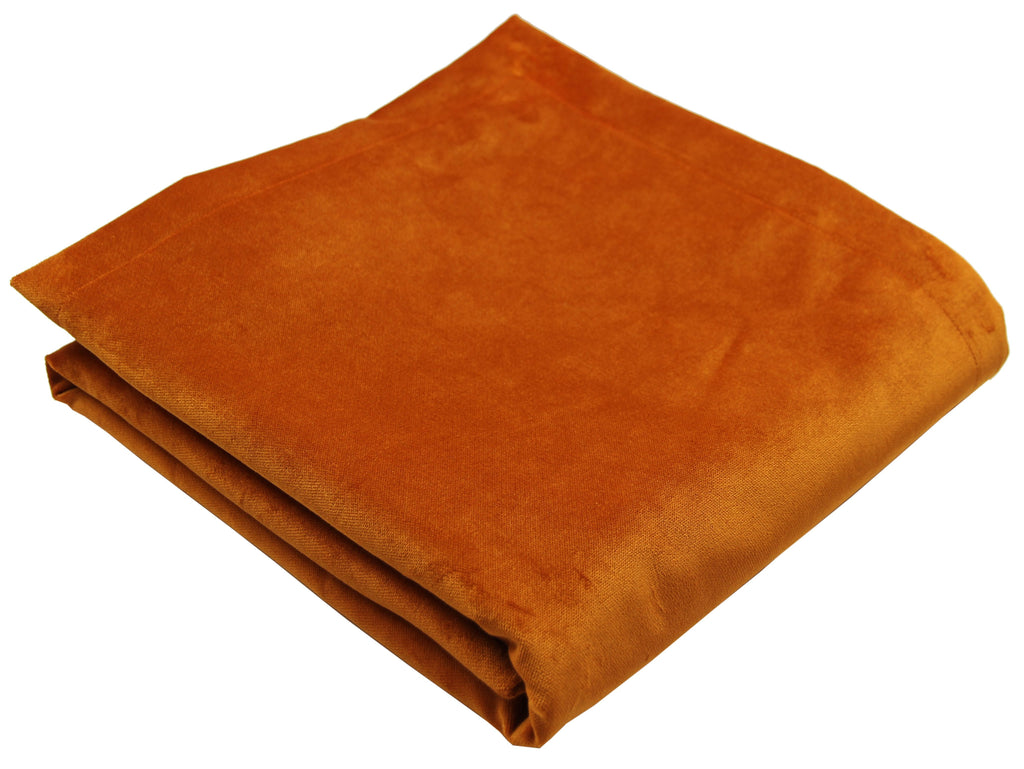 McAlister Textiles Matt Burnt Orange Velvet Throw Blankets & Runners Throws and Runners Regular (130cm x 200cm) 