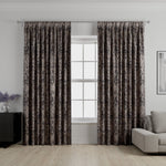 Load image into Gallery viewer, Renaissance Navy Blue Printed Velvet Curtains
