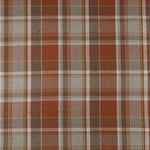 Load image into Gallery viewer, McAlister Textiles Heritage Tartan Burnt Orange + Grey Curtain Fabric Fabrics 1 Metre 
