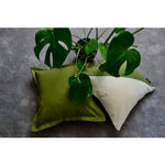 Load image into Gallery viewer, McAlister Textiles Panama Patchwork Fern Green + Cream Cushion Cushions and Covers 
