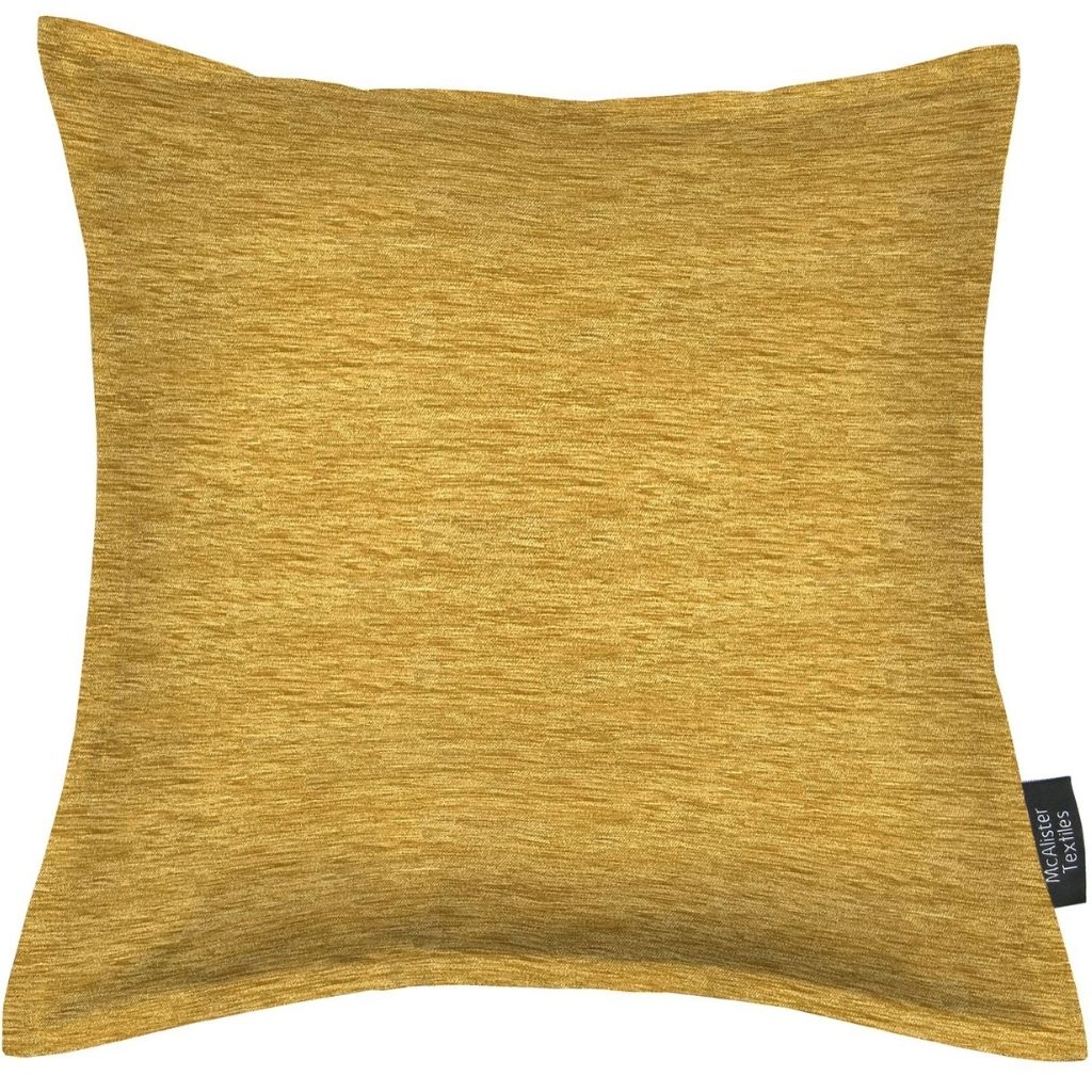 Plain Chenille Yellow Cushion