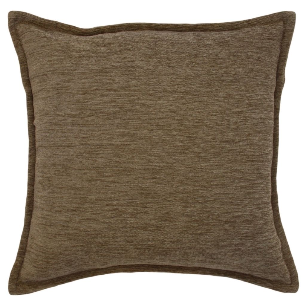 Plain Chenille Taupe Beige Cushion