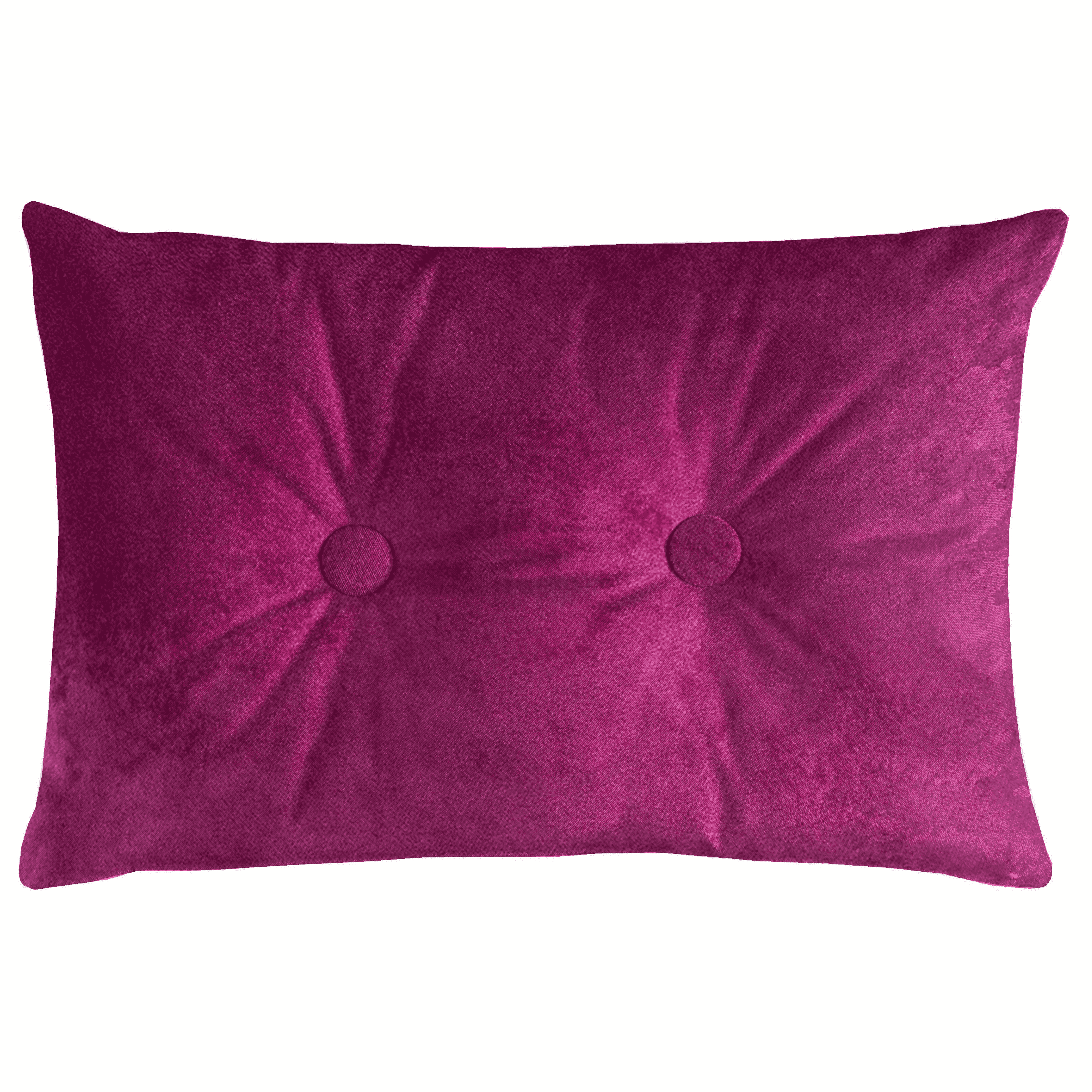 McAlister Textiles Matt Fuchsia Pink Velvet Button 40cm x 60cm Pillow Pillow Cover Only 60cm x 40cm 