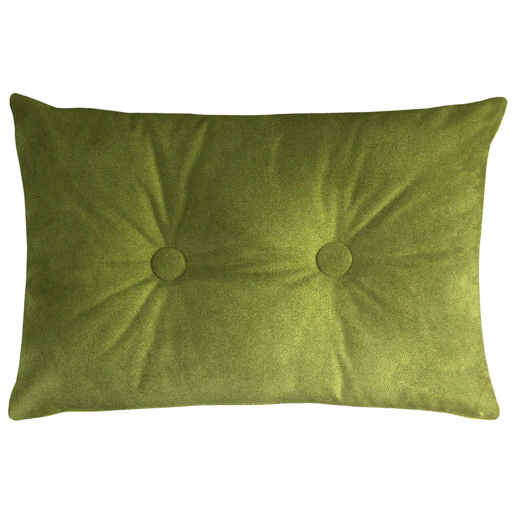 McAlister Textiles Matt Lime Green Velvet Button 40cm x 60cm Pillow Pillow Cover Only 60cm x 40cm 