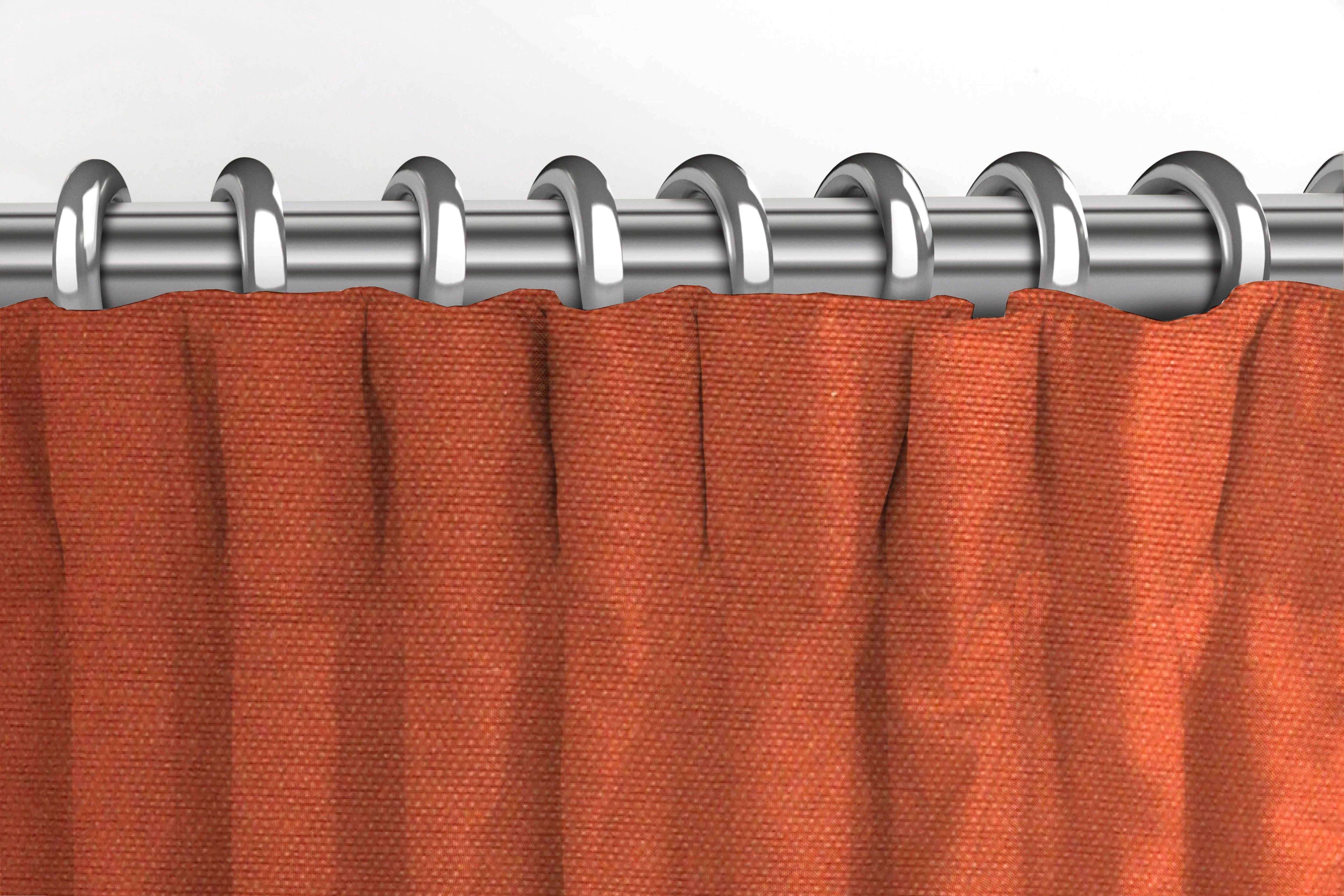McAlister Textiles Panama Plain Burnt Orange Curtains Tailored Curtains 