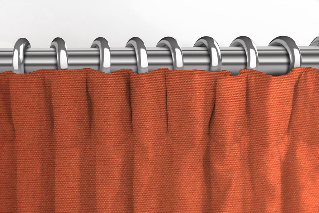 McAlister Textiles Panama Plain Burnt Orange Curtains Tailored Curtains 