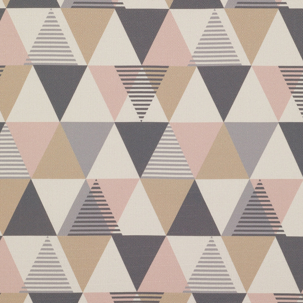 McAlister Textiles Vita Blush Pink and Grey FR Fabric Fabrics 1/2 Metre 
