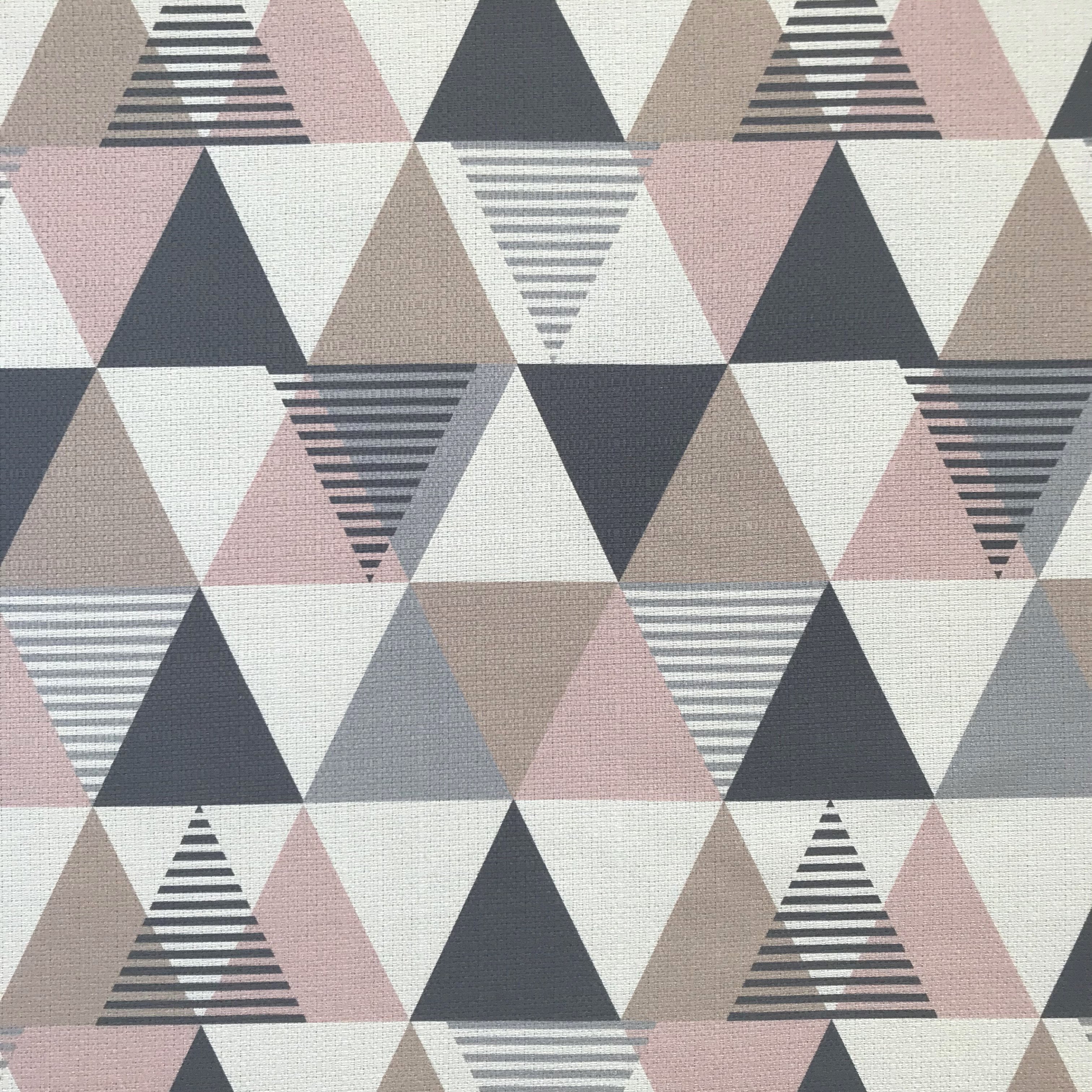 McAlister Textiles Vita Blush Pink and Grey FR Fabric Fabrics 