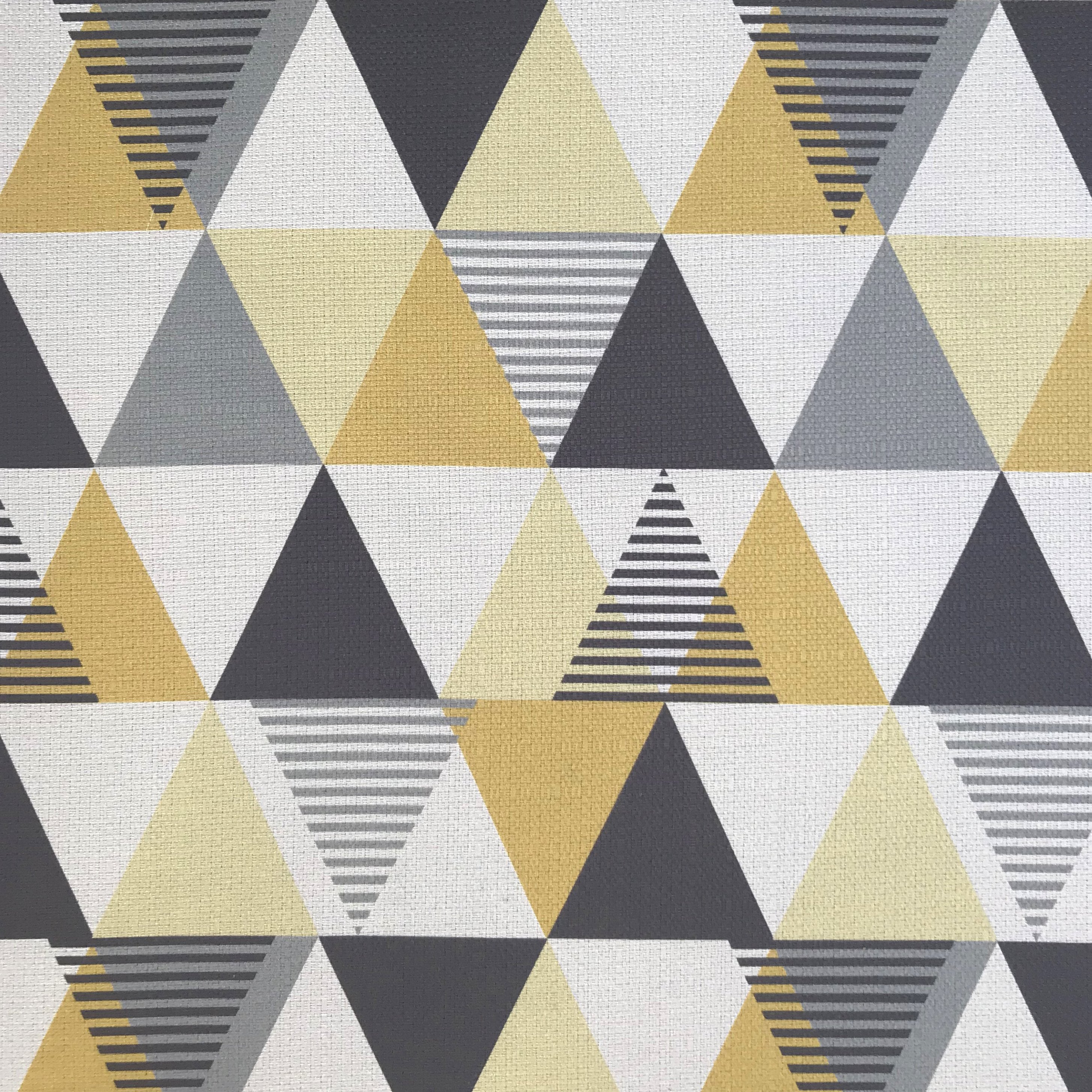 McAlister Textiles Vita Ochre Yellow and Grey FR Fabric Fabrics 1/2 Metre 
