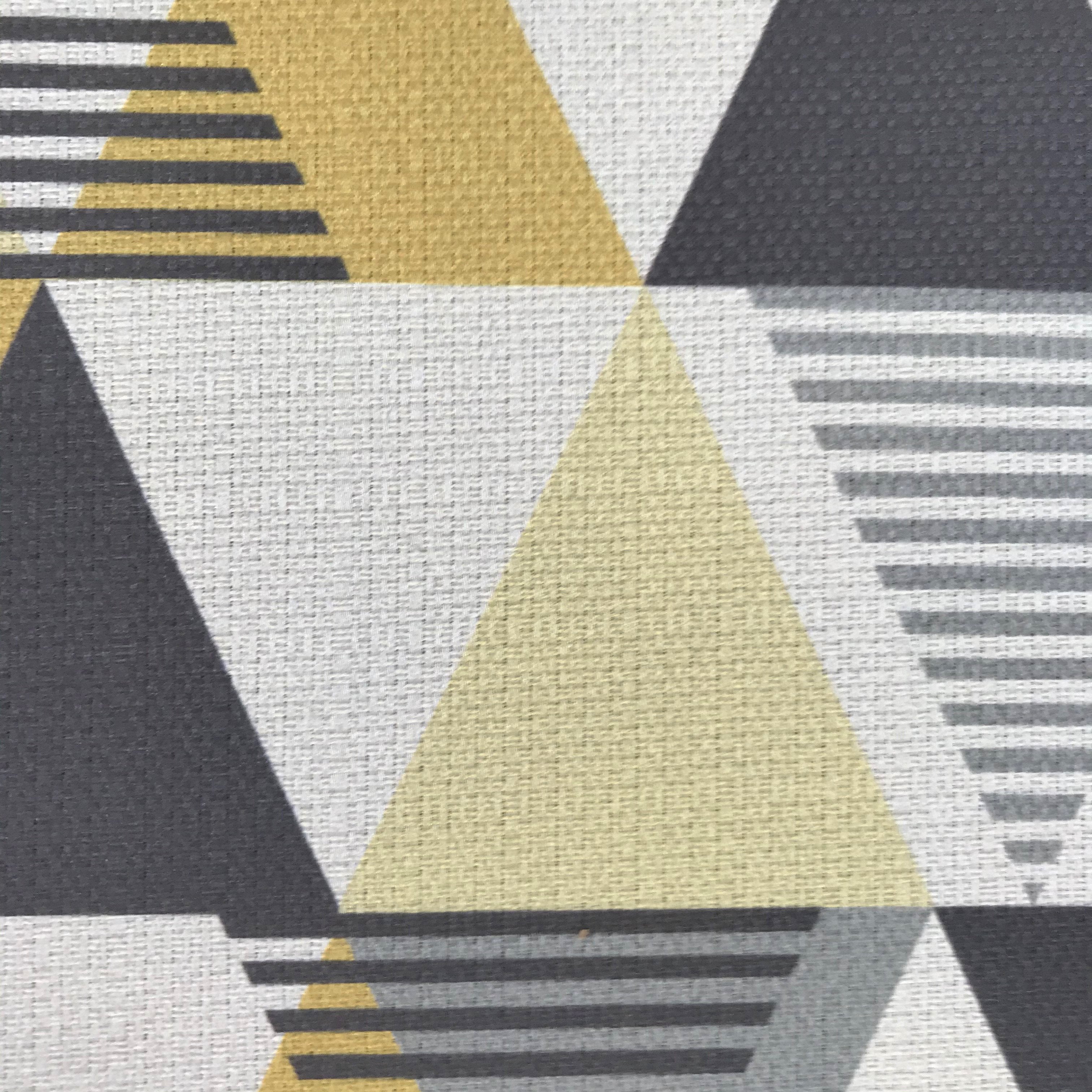 McAlister Textiles Vita Ochre Yellow and Grey FR Fabric Fabrics 